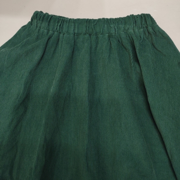Velvet Fawn Baby Girl Skirt Sz 12- 18M Emerald Green Soft Corduroy Elastic Waist - Picture 4 of 7